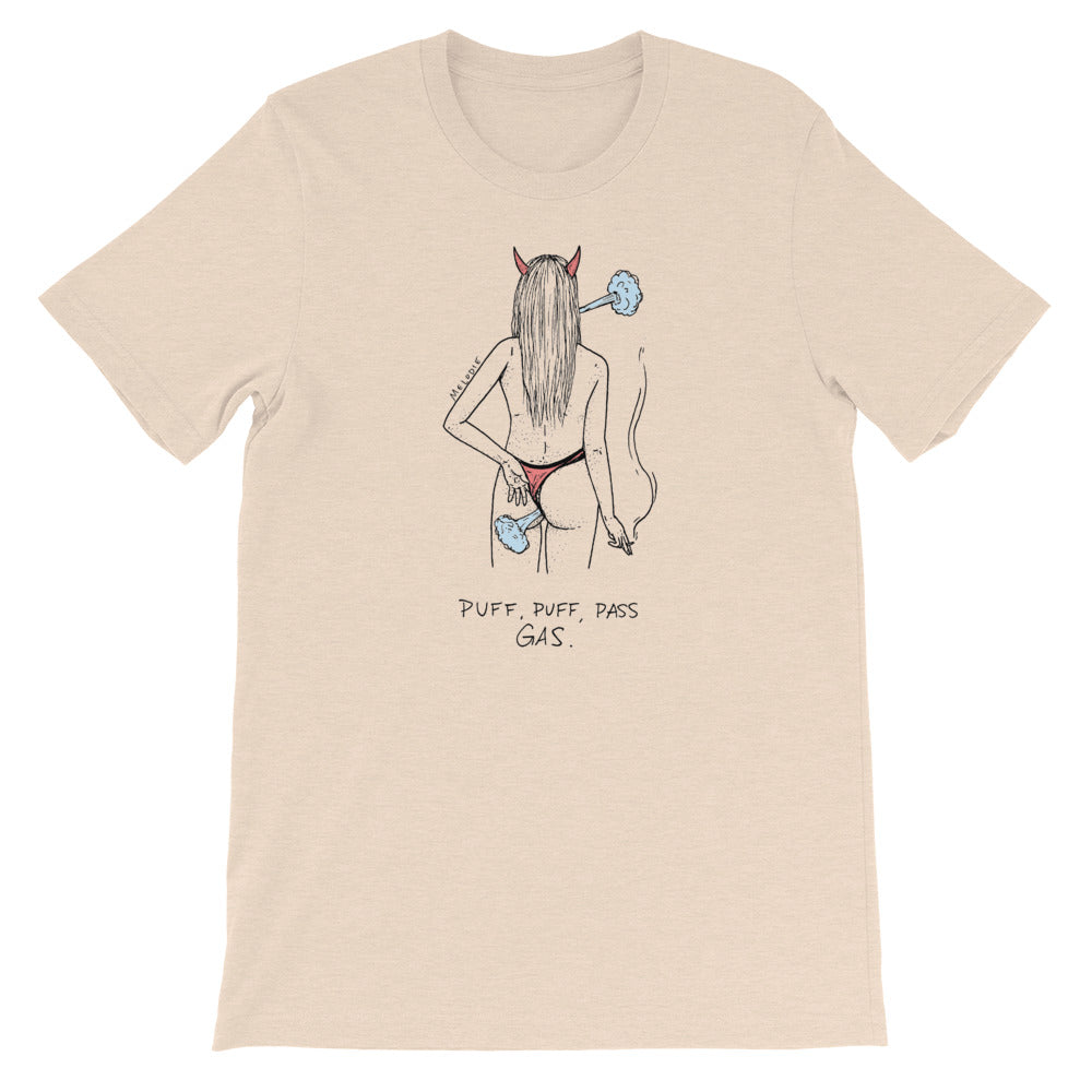 " Puff Puff Pass Gas " Short-Sleeve Unisex T-Shirt