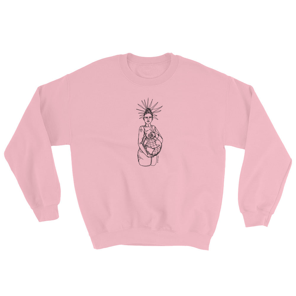 " Our World x Empowers " Front and back Unisex Sweatshirt