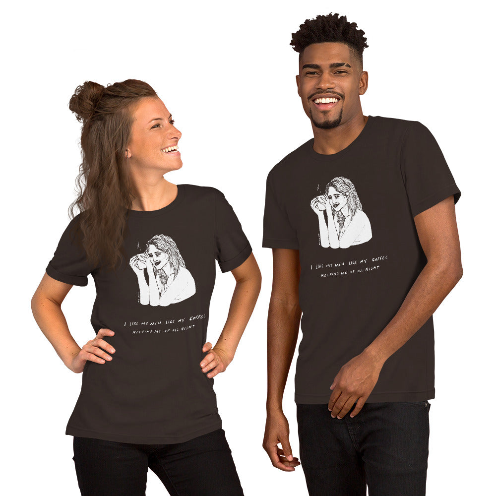 " I Like My Man Like My Coffee " Short-Sleeve Unisex T-Shirt