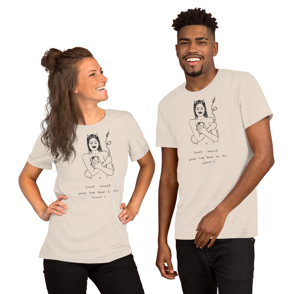 " Same Phone, WTF do you want ? " Short-Sleeve Unisex T-Shirt