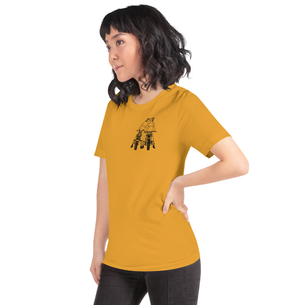 " Babes On Bikes " Front And Back Print Short-Sleeve Unisex T-Shirt
