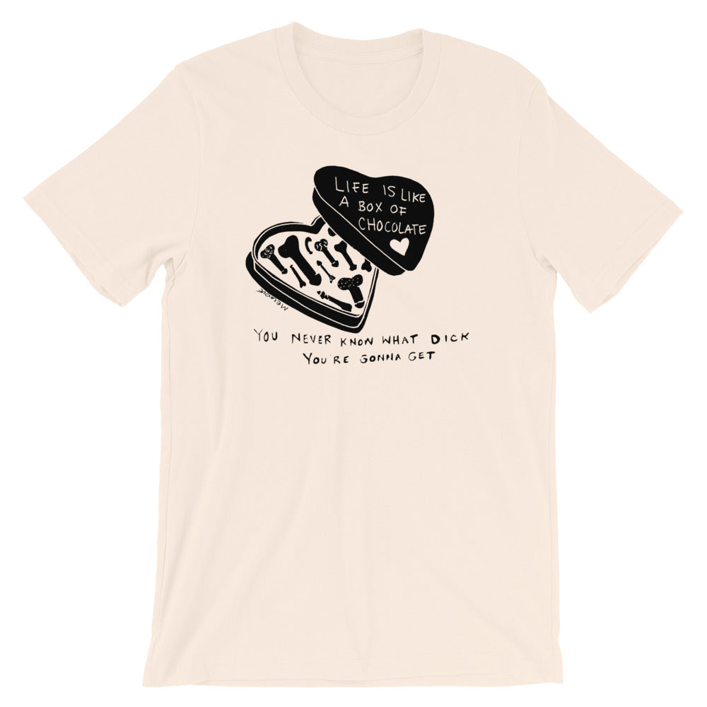 " Life Is Like A Box Of Chocolate " Short-Sleeve Unisex T-Shirt