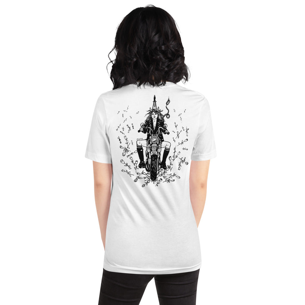 " Babes On Bikes " Front And Back Print Short-Sleeve Unisex T-Shirt