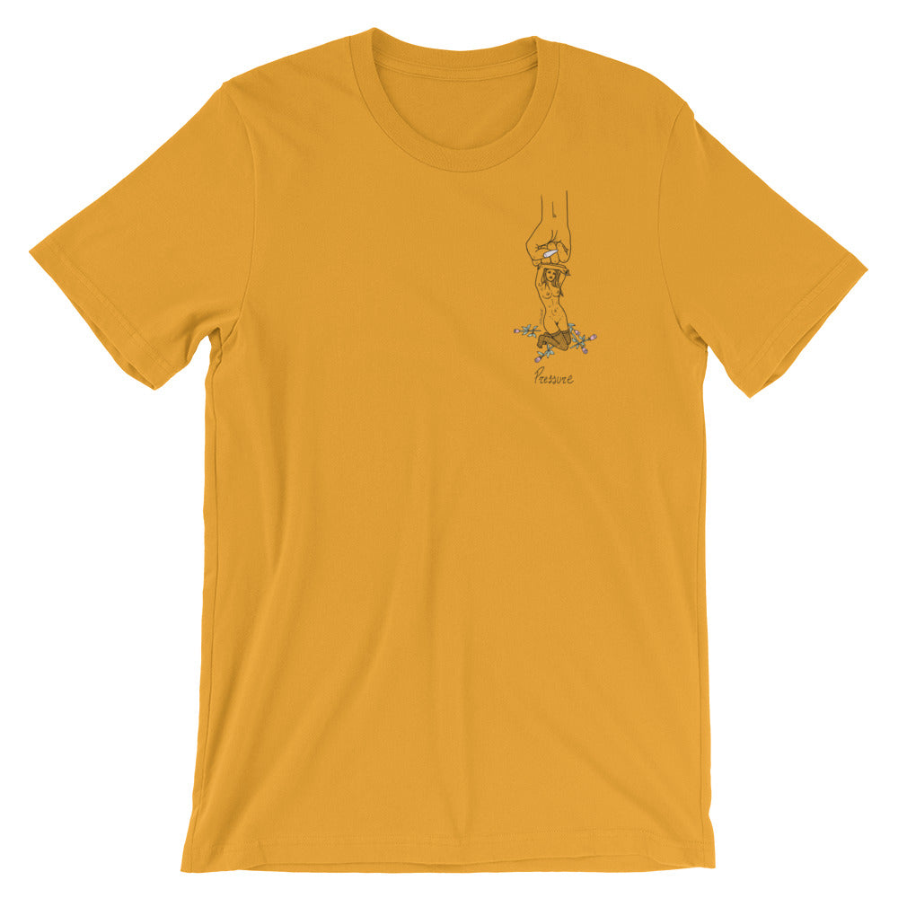 " Feelings " x " Pressure " Front and Back Short-Sleeve Unisex T-Shirt