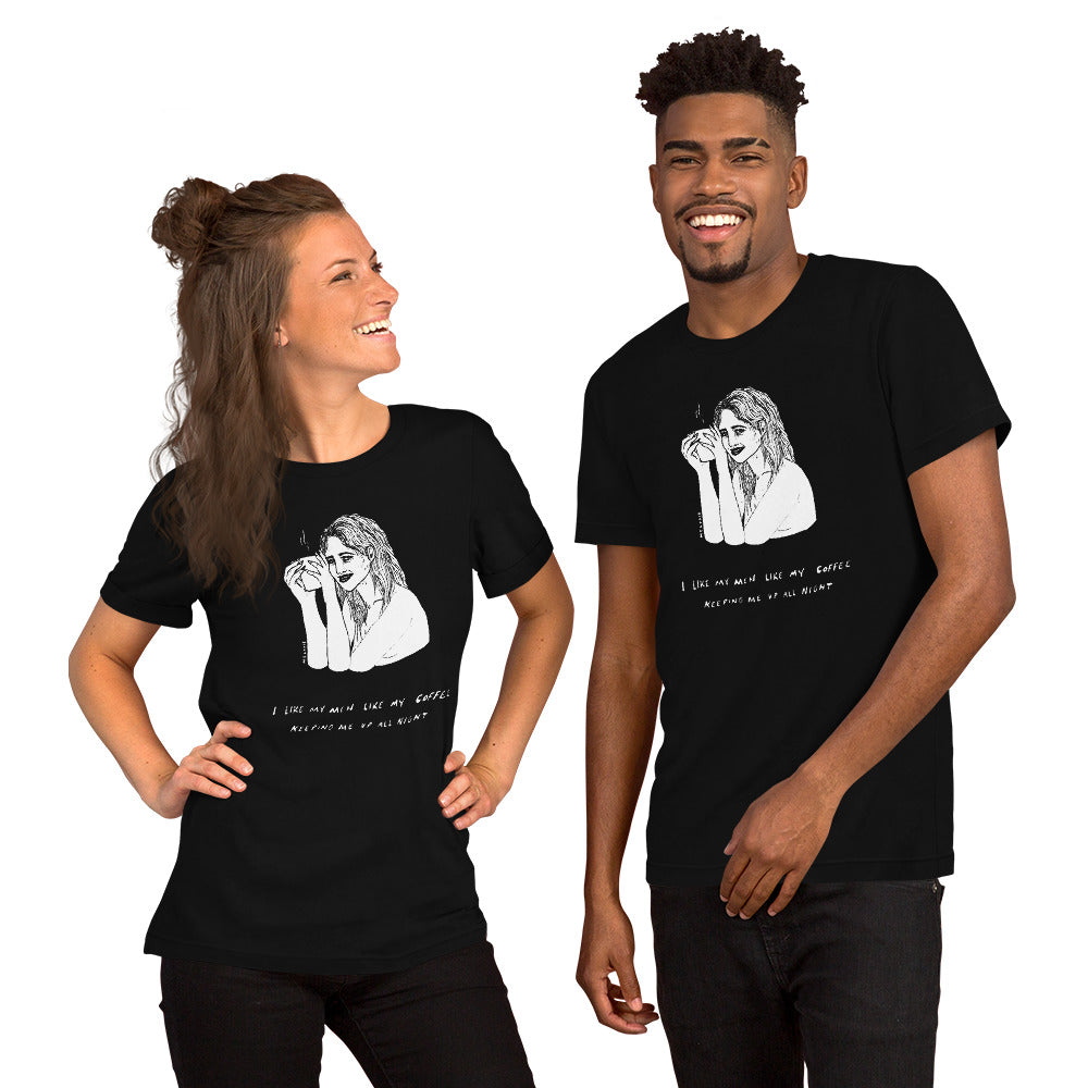 " I Like My Man Like My Coffee " Short-Sleeve Unisex T-Shirt