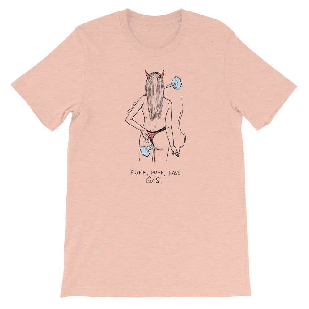" Puff Puff Pass Gas " Short-Sleeve Unisex T-Shirt