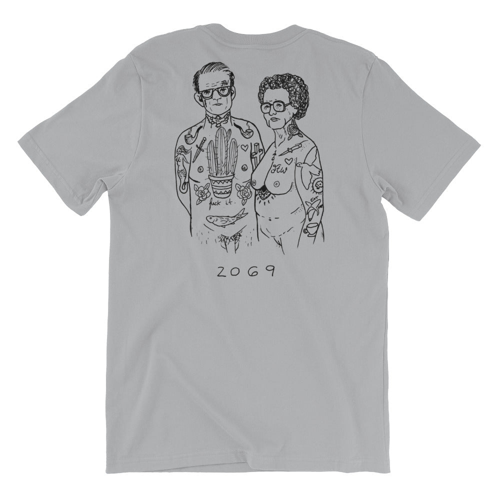 " Us " 2069 Back print X Not My Fucking Problem Short-Sleeve Unisex T-Shirt