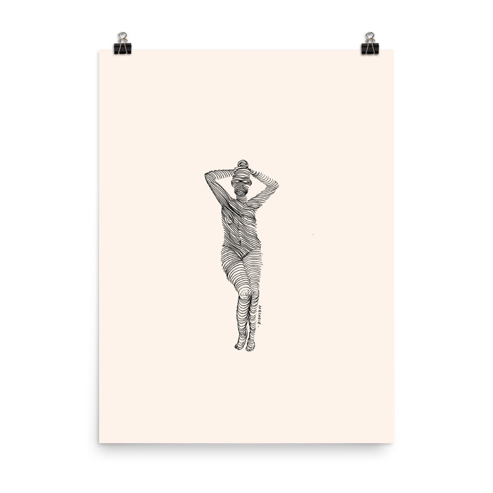 " 7 Deadly Sins + 1 " Black Ink Print / Poster