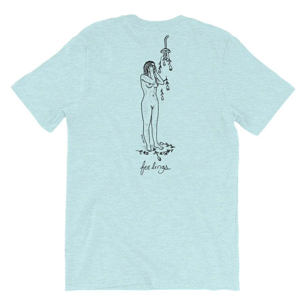 " Feelings " x " Pressure " Front and Back Short-Sleeve Unisex T-Shirt