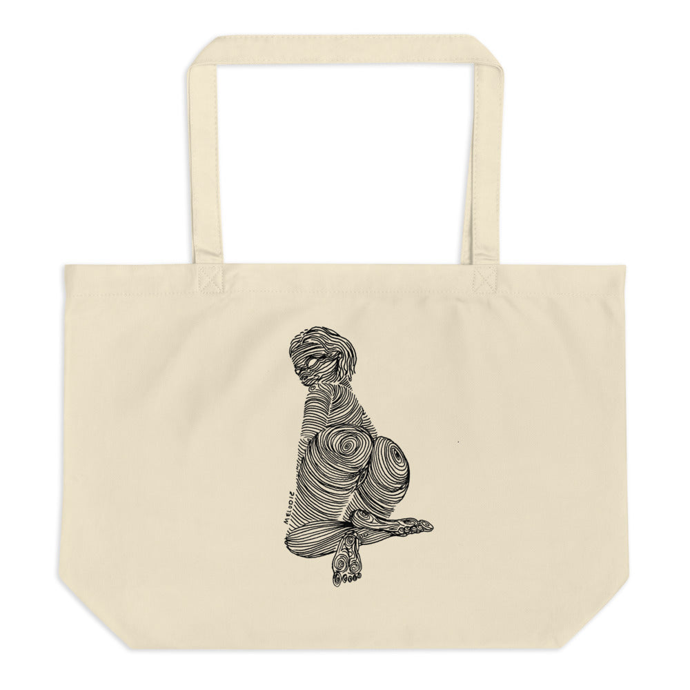 " 7 Deadly Sins + 2 " Black Ink Large organic tote bag