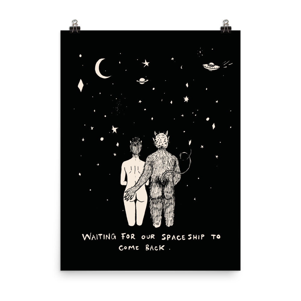 " Waiting for our Spaceship " Poster