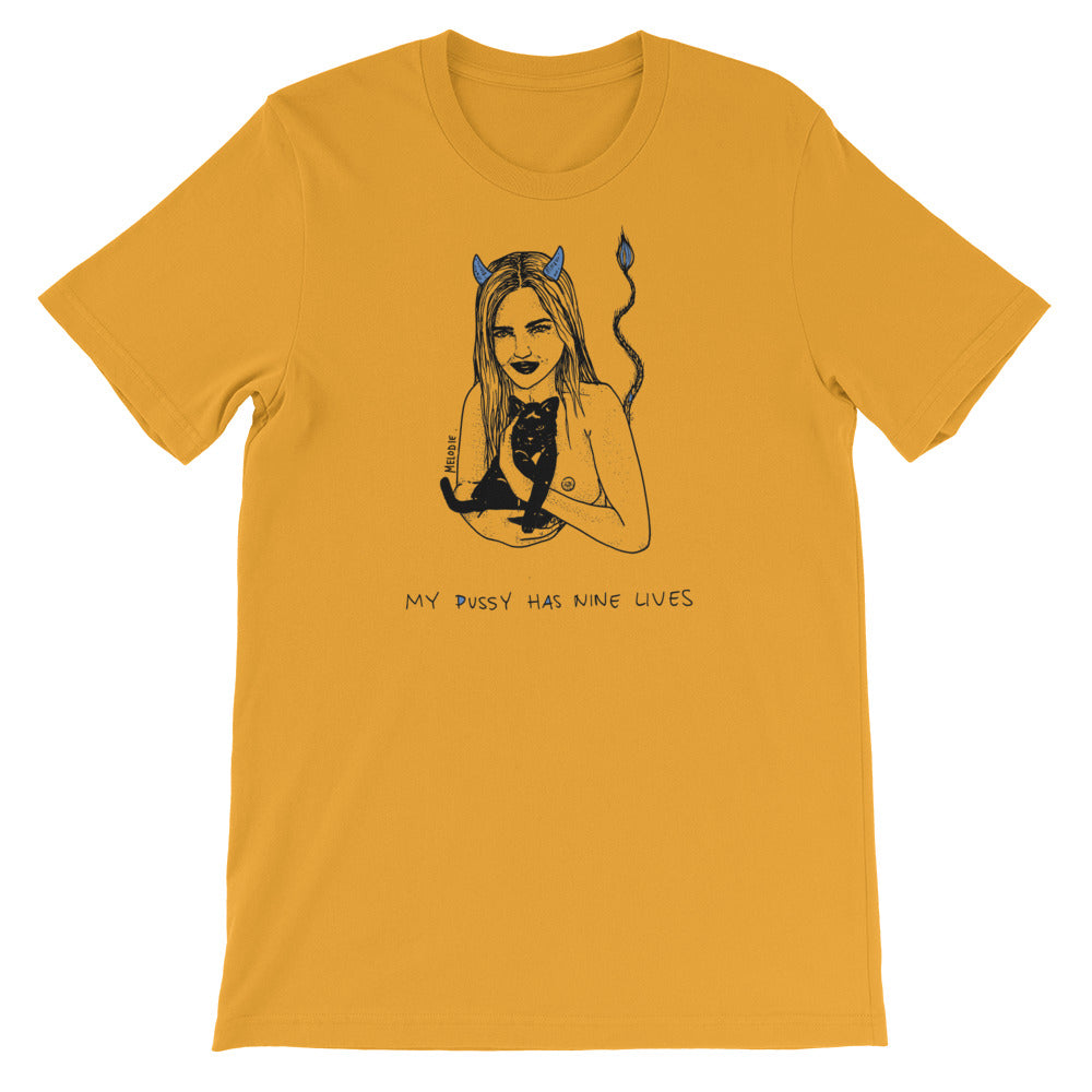 " My pussy Has 9 Lives " Short-Sleeve Unisex T-Shirt