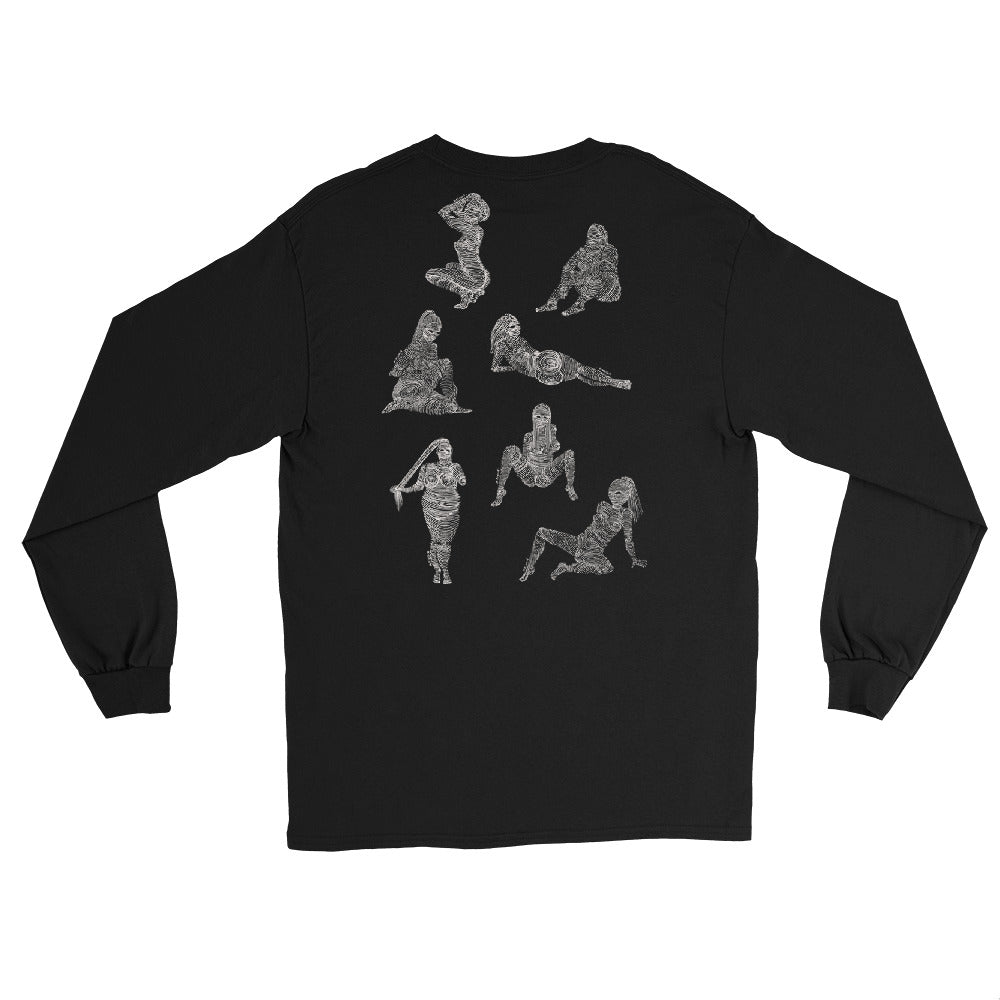 " 6/7 Deadly sins " Front and back Print Dark Men’s Long Sleeve Shirt
