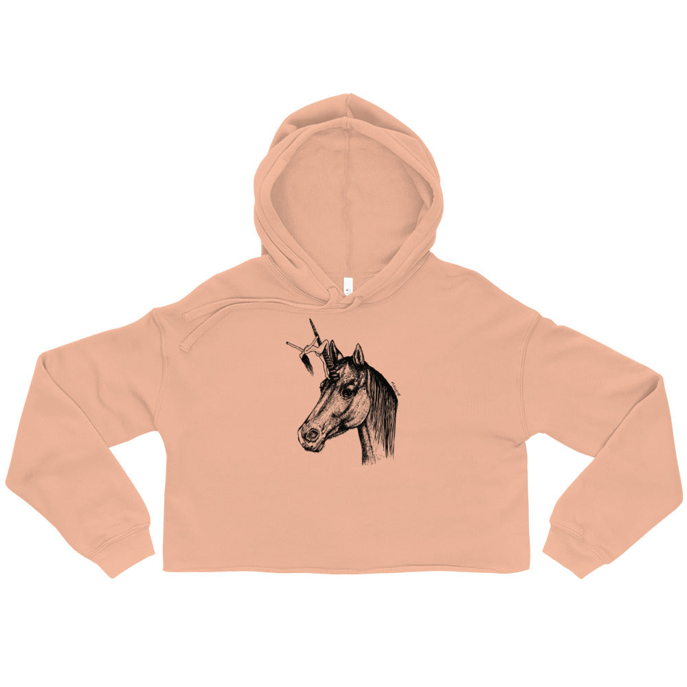 " La Licorne " Crop Hoodie