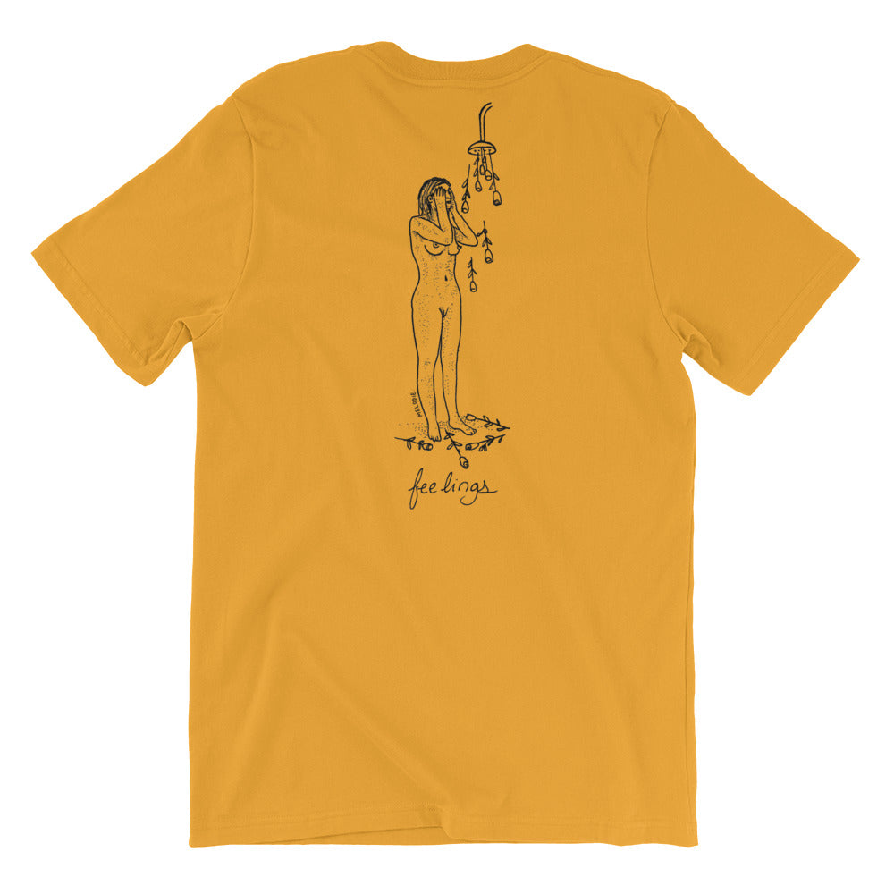 " Feelings " x " Pressure " Front and Back Short-Sleeve Unisex T-Shirt