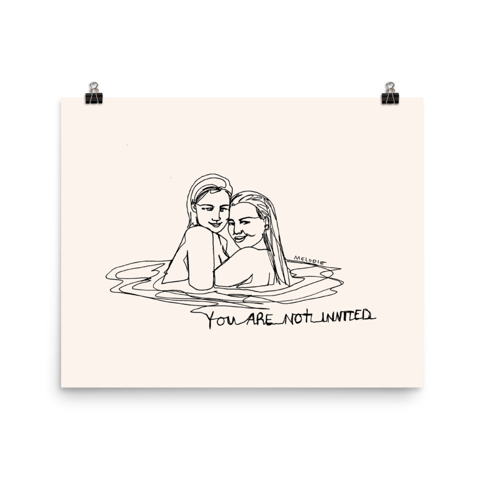 " you are not invited " online drawing Poster