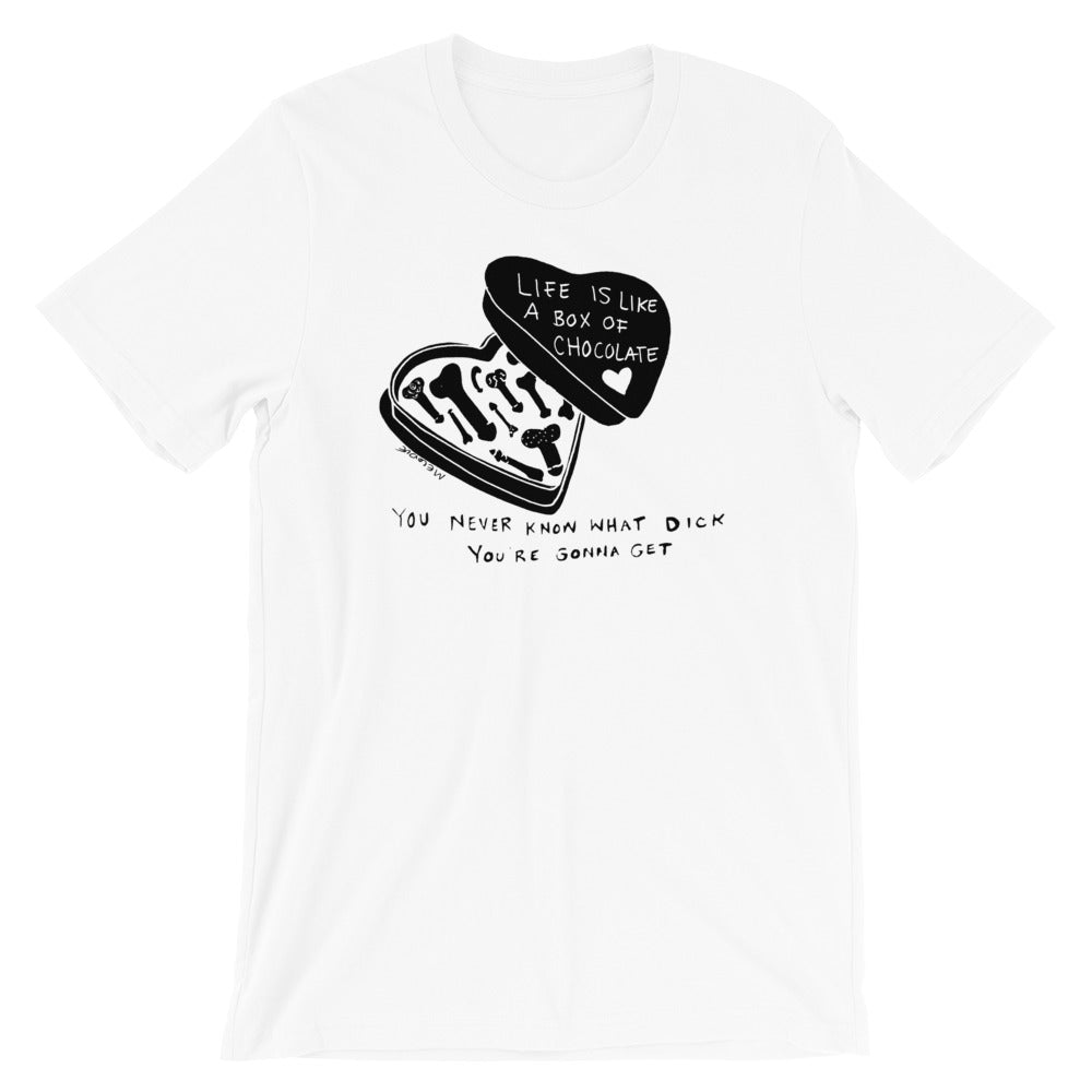 " Life Is Like A Box Of Chocolate " Short-Sleeve Unisex T-Shirt