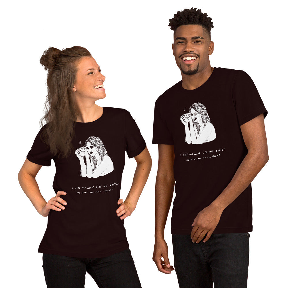 " I Like My Man Like My Coffee " Short-Sleeve Unisex T-Shirt