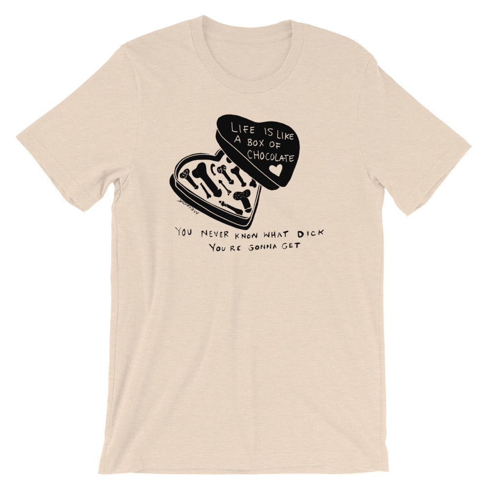 " Life Is Like A Box Of Chocolate " Short-Sleeve Unisex T-Shirt