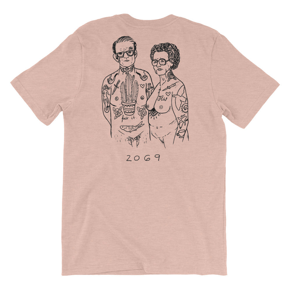 " Us " 2069 Back print X Not My Fucking Problem Short-Sleeve Unisex T-Shirt