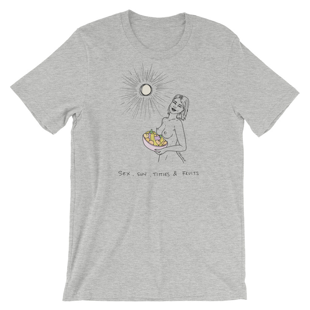 " Sex, Sun, Titties & Fruits " Short-Sleeve Unisex T-Shirt