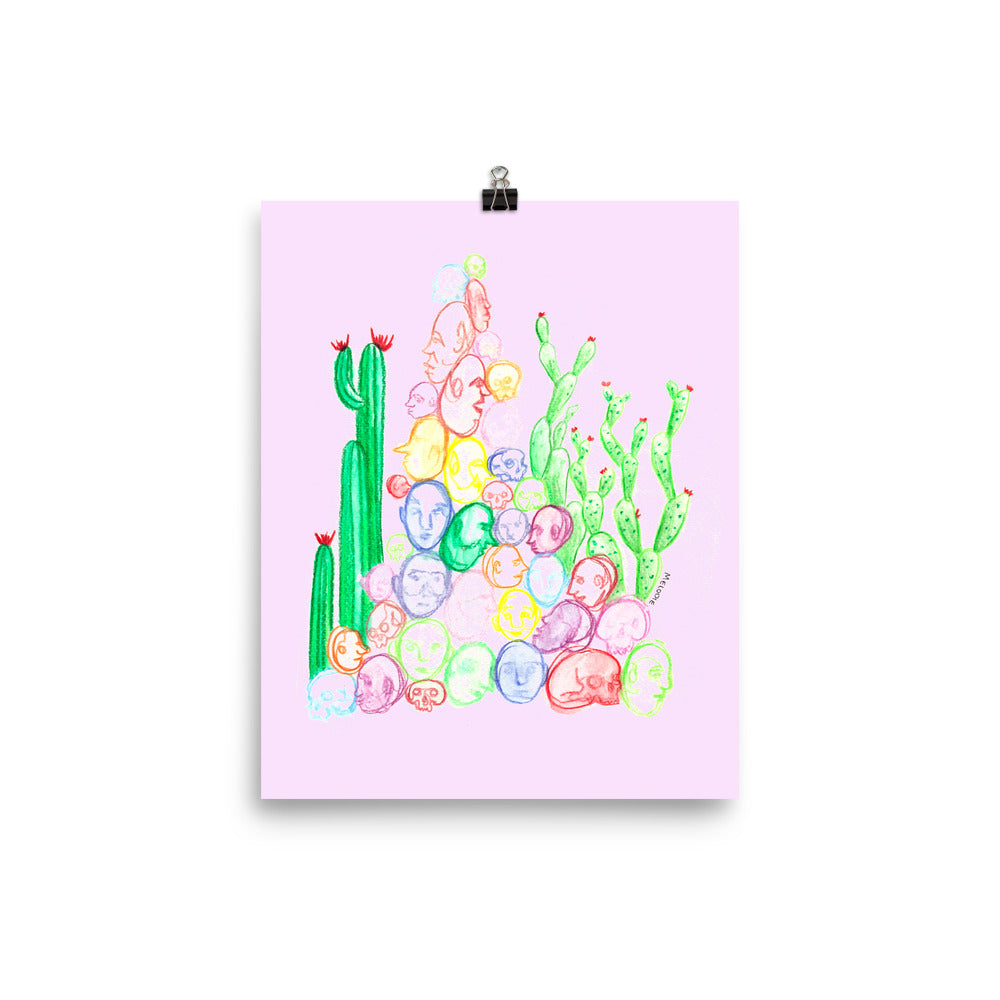 " Tête De Cactus 2 "Print / Poster