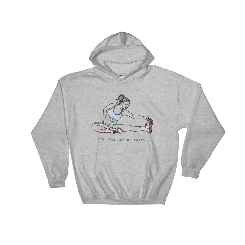 " Just Ran Out Of Fuck ( Floor ) " Unisex Hooded Sweatshirt
