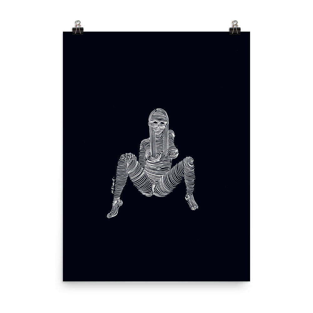 " 1/7 Deadly sins " White Ink. Print/Poster