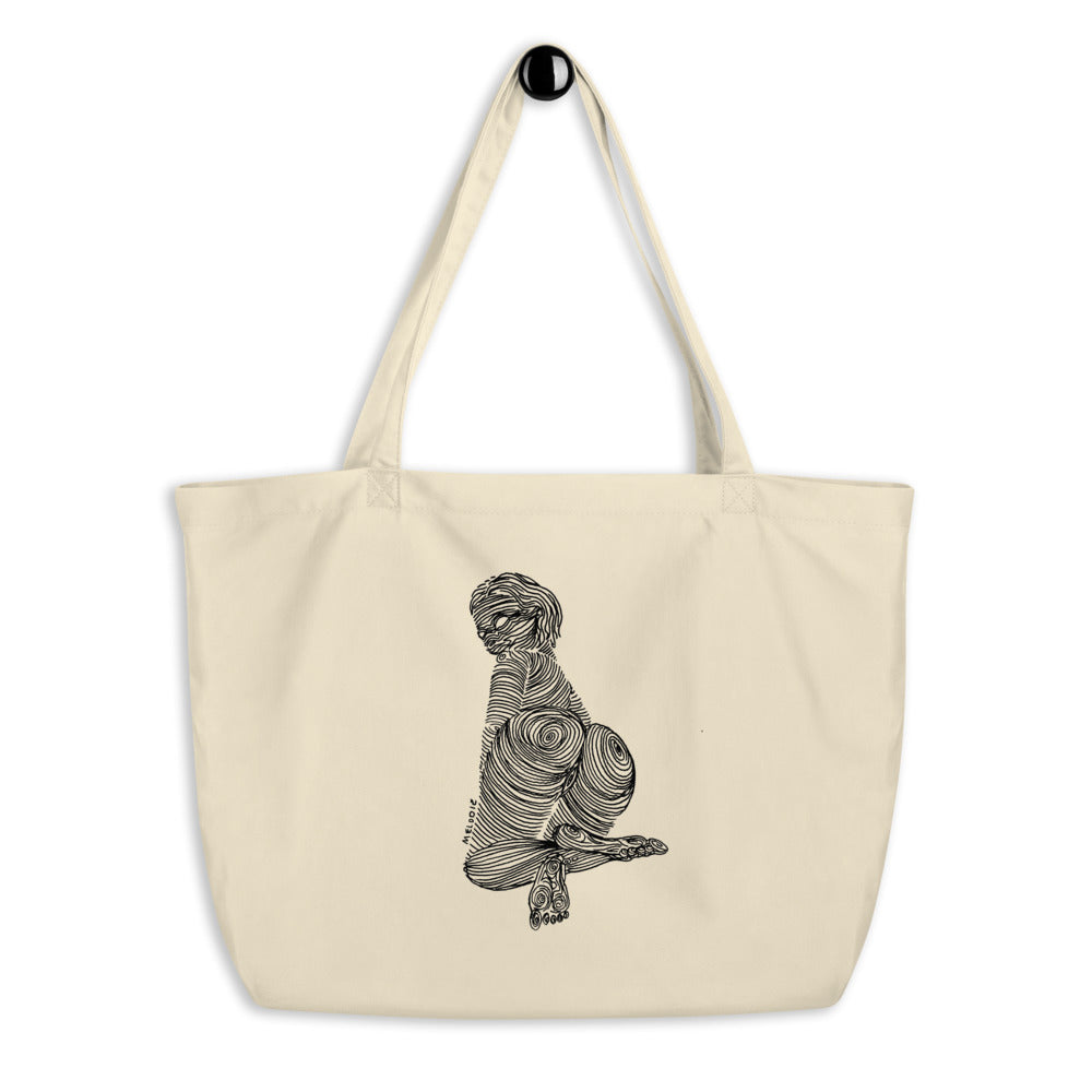 " 7 Deadly Sins + 2 " Black Ink Large organic tote bag