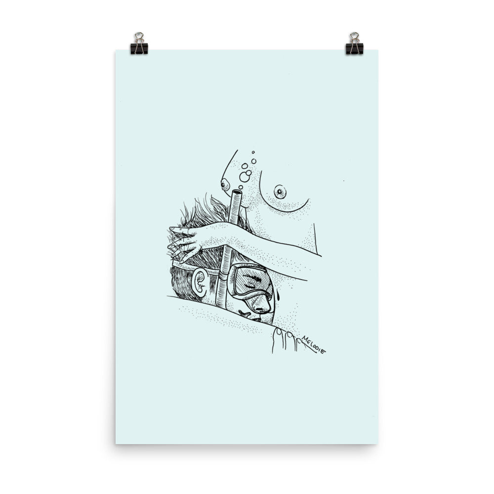 " underwater " Print Poster