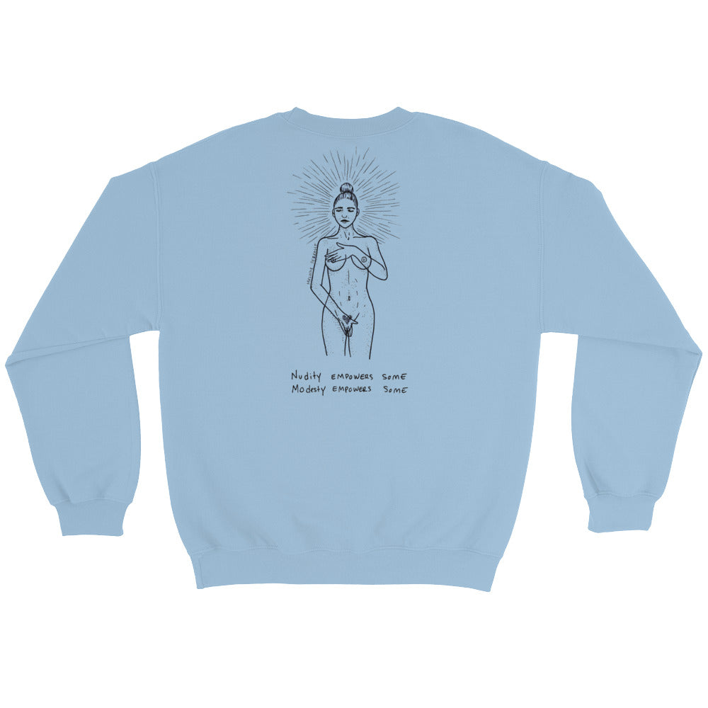 " Our World x Empowers " Front and back Unisex Sweatshirt