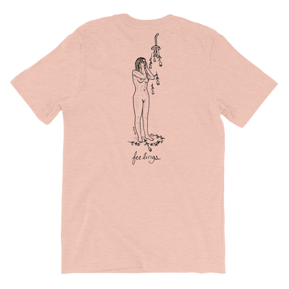 " Feelings " x " Pressure " Front and Back Short-Sleeve Unisex T-Shirt