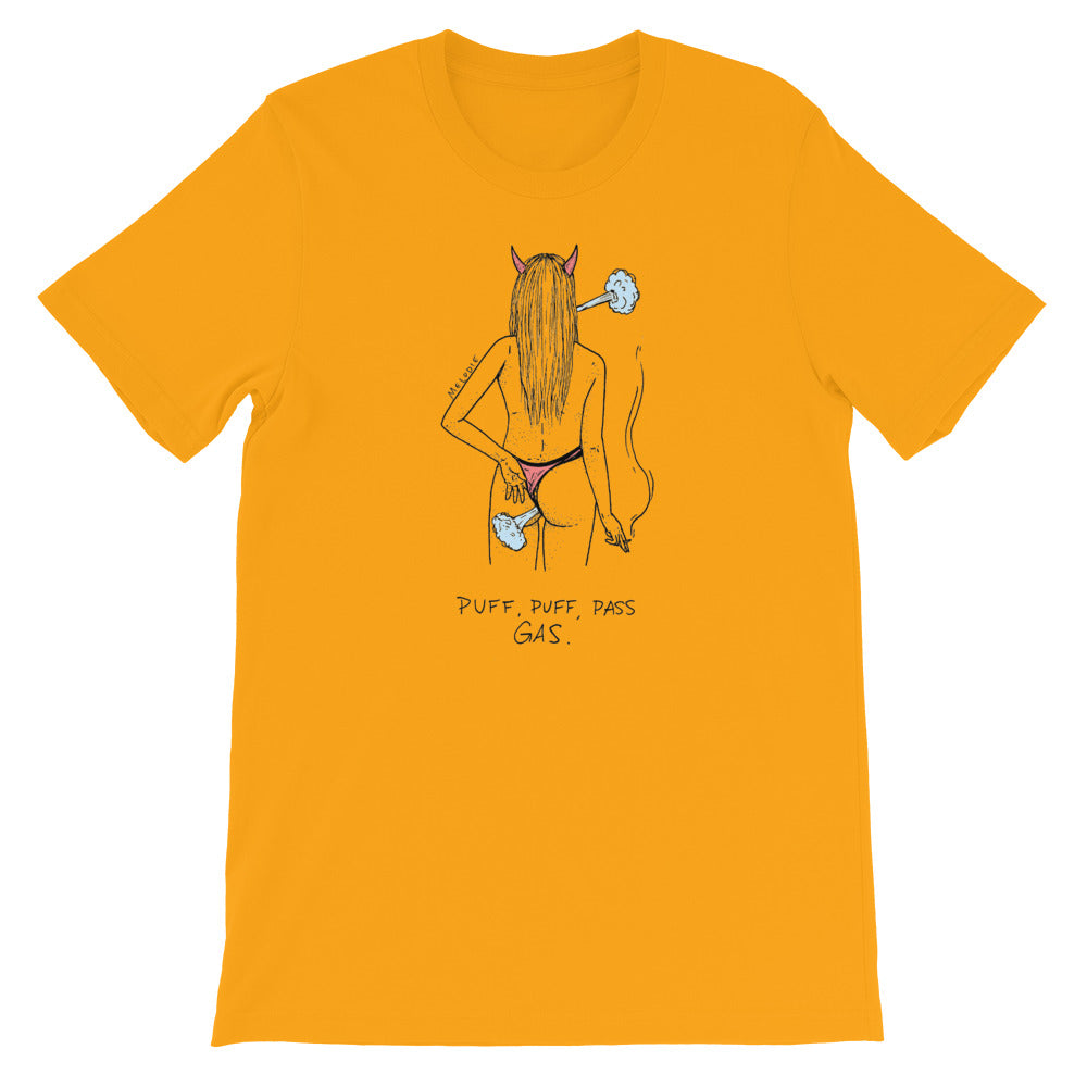 " Puff Puff Pass Gas " Short-Sleeve Unisex T-Shirt