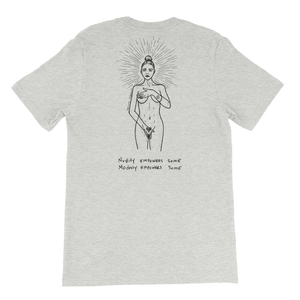 " Our World x Empowers " Front and Back Print Short-Sleeve Unisex T-Shirt