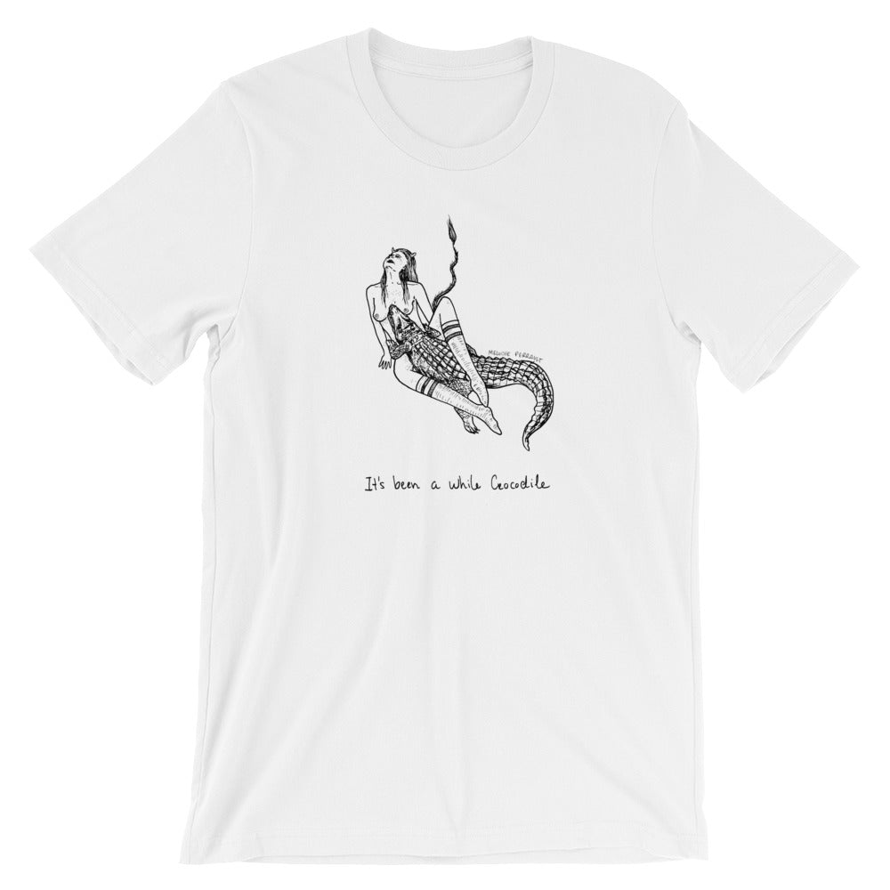 " It's Been A While Croc X See you later " Front and Back Print Short-Sleeve Unisex T-Shirt