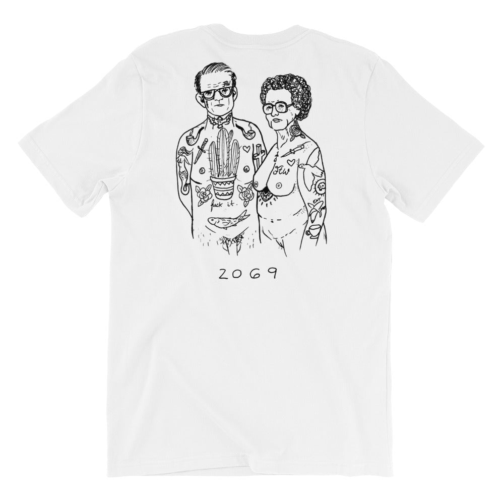 " Us " 2069 Back print X Not My Fucking Problem Short-Sleeve Unisex T-Shirt