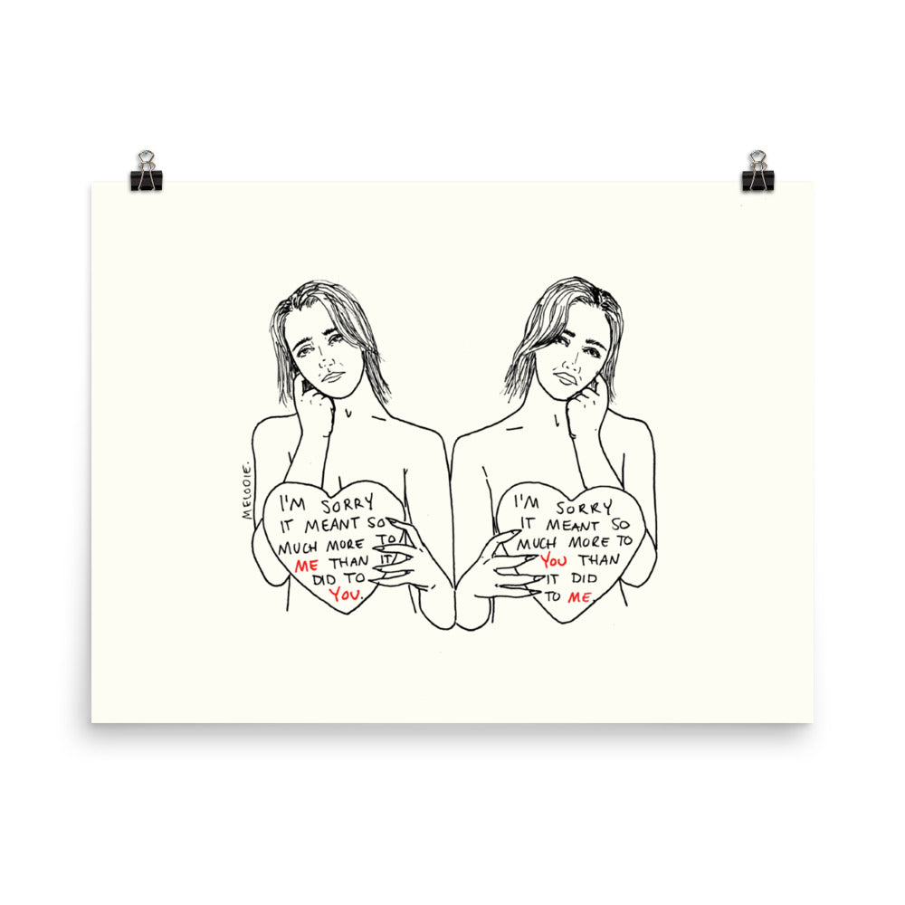 " I'm Sorry " Print / Poster