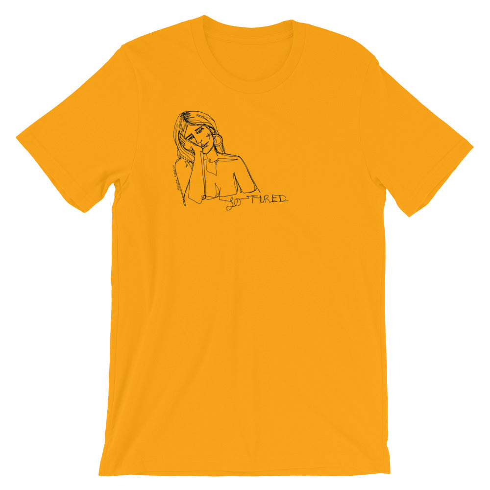 " WTF Am I Doing ? "X " So Tired " Front And Back Print Short-Sleeve Unisex T-Shirt