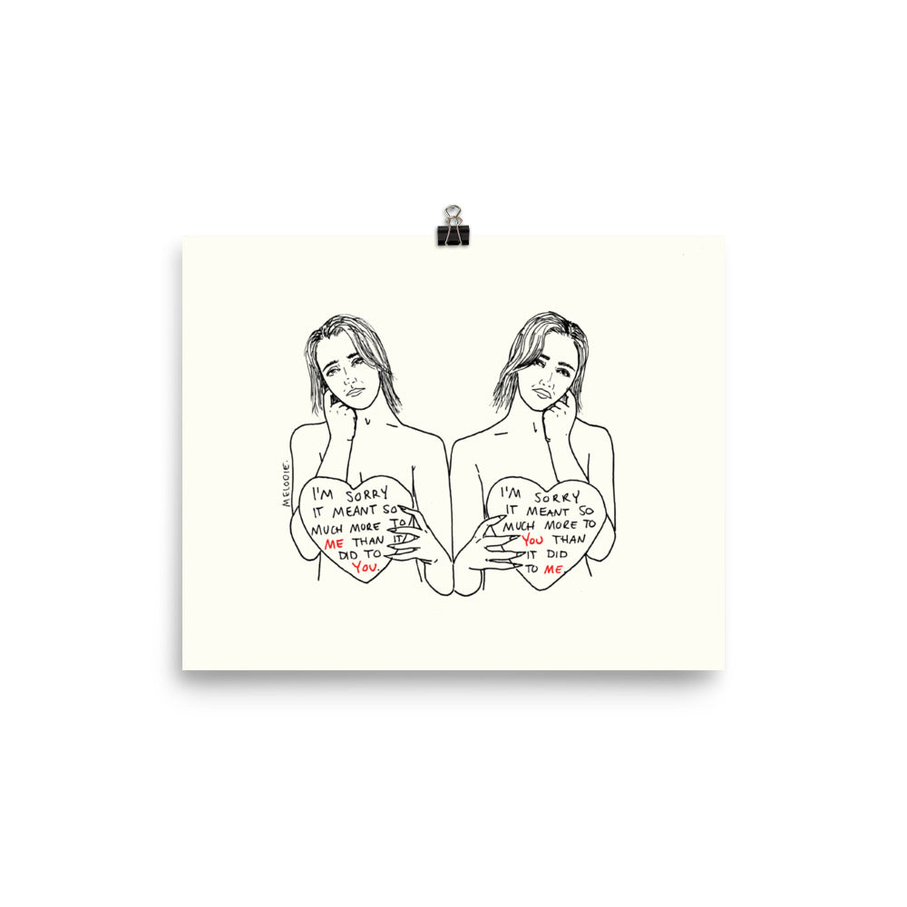 " I'm Sorry " Print / Poster