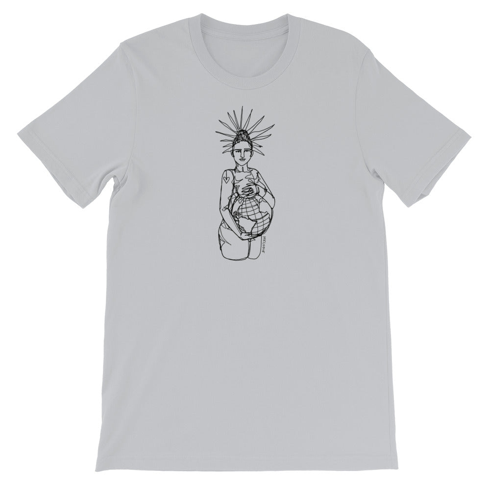" Our World x Empowers " Front and Back Print Short-Sleeve Unisex T-Shirt