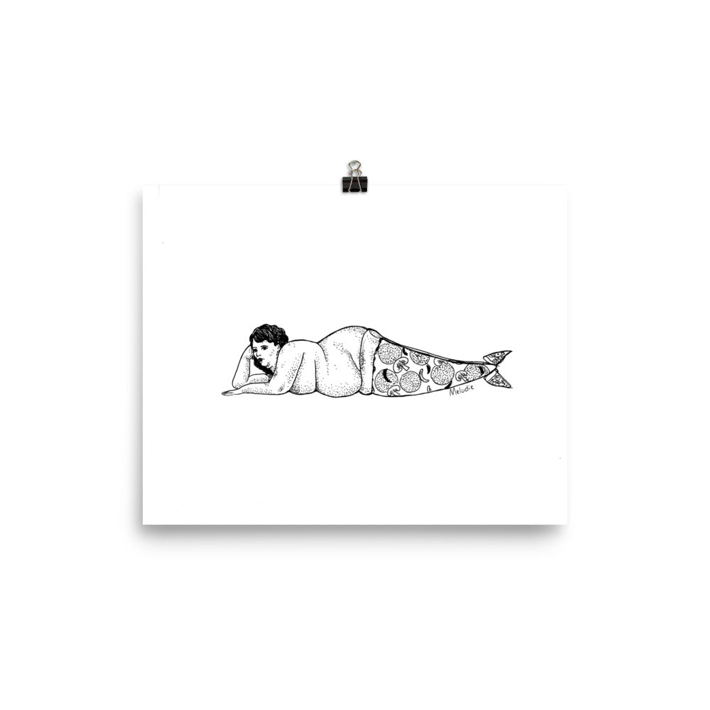 " Pizza Mermaid " Print / Poster