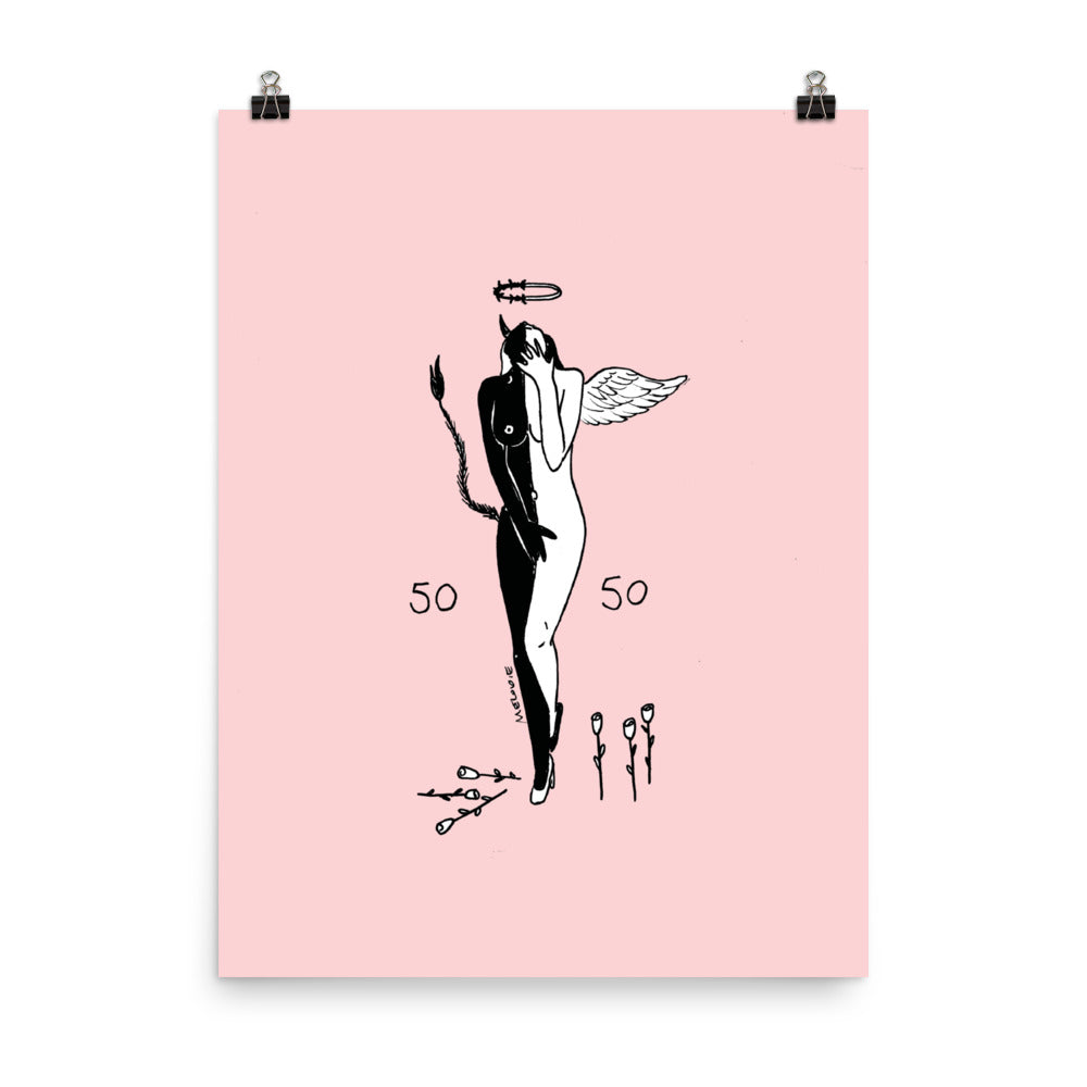 " 50/50, Angel/Demon " Print / Poster