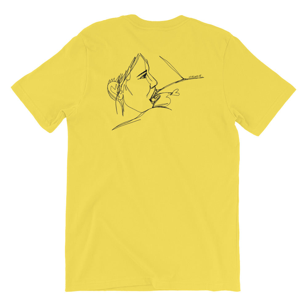 " Happy Meal " Front And Back Print. Unisex Short Sleeve Jersey T-Shirt with Tear Away Label