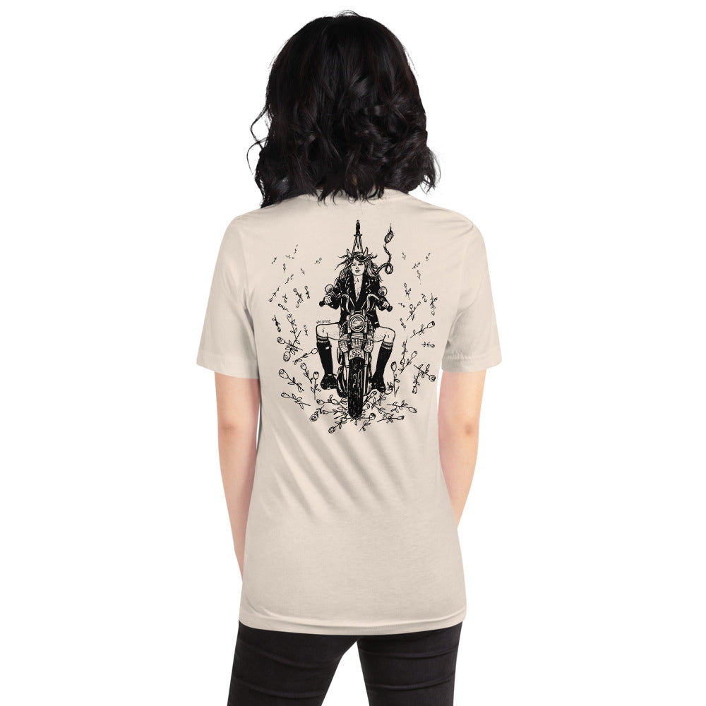 " Babes On Bikes " Front And Back Print Short-Sleeve Unisex T-Shirt