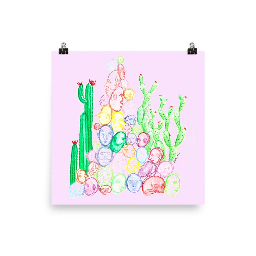 " Tête De Cactus 2 "Print / Poster