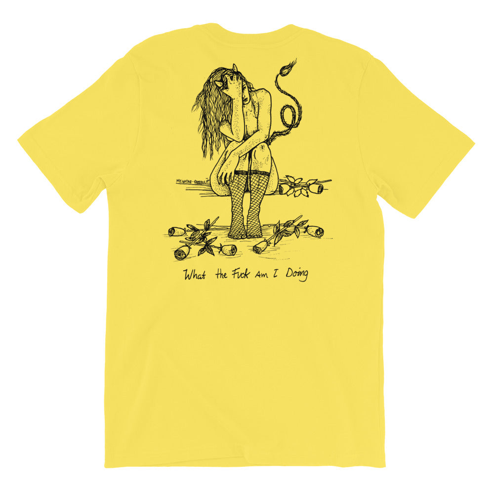 " WTF Am I Doing ? "X " So Tired " Front And Back Print Short-Sleeve Unisex T-Shirt