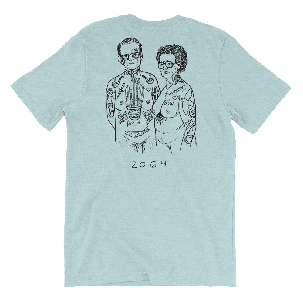" Us " 2069 Back print X Not My Fucking Problem Short-Sleeve Unisex T-Shirt