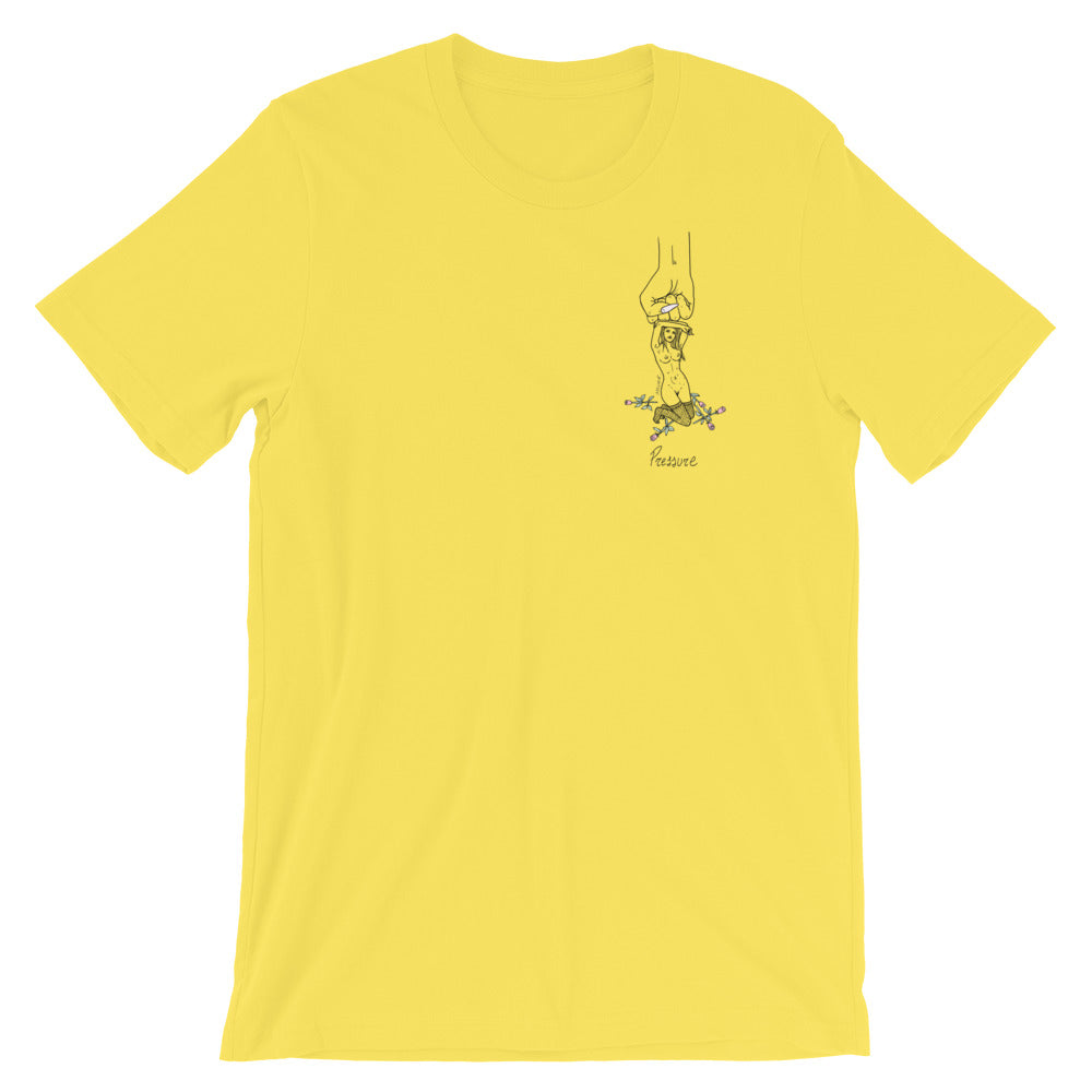 " Feelings " x " Pressure " Front and Back Short-Sleeve Unisex T-Shirt