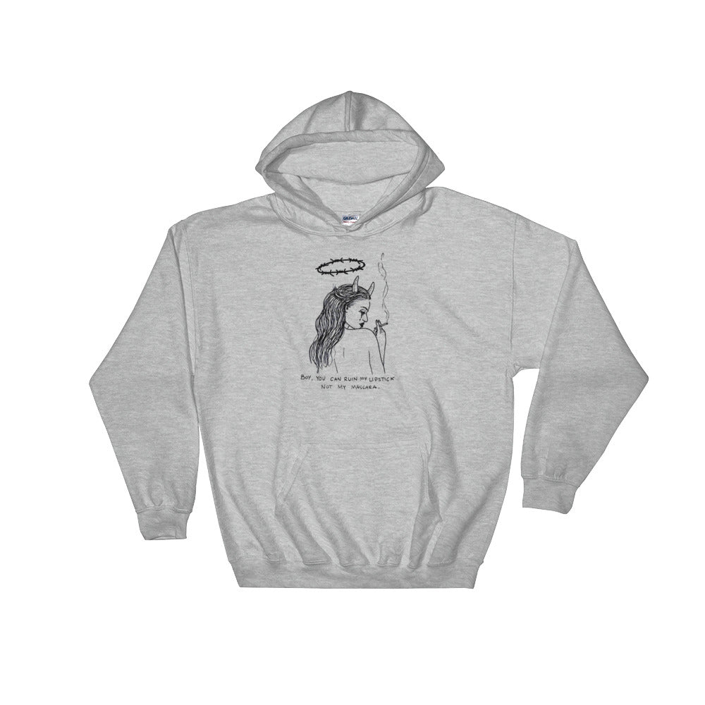 " Mascara " Hooded Sweatshirt