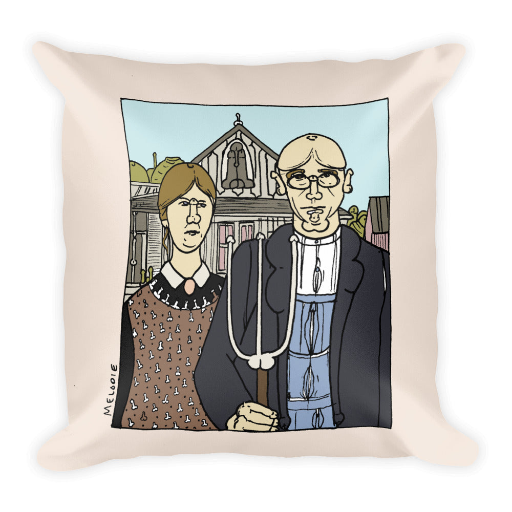 " Grant Wood " Square Pillow